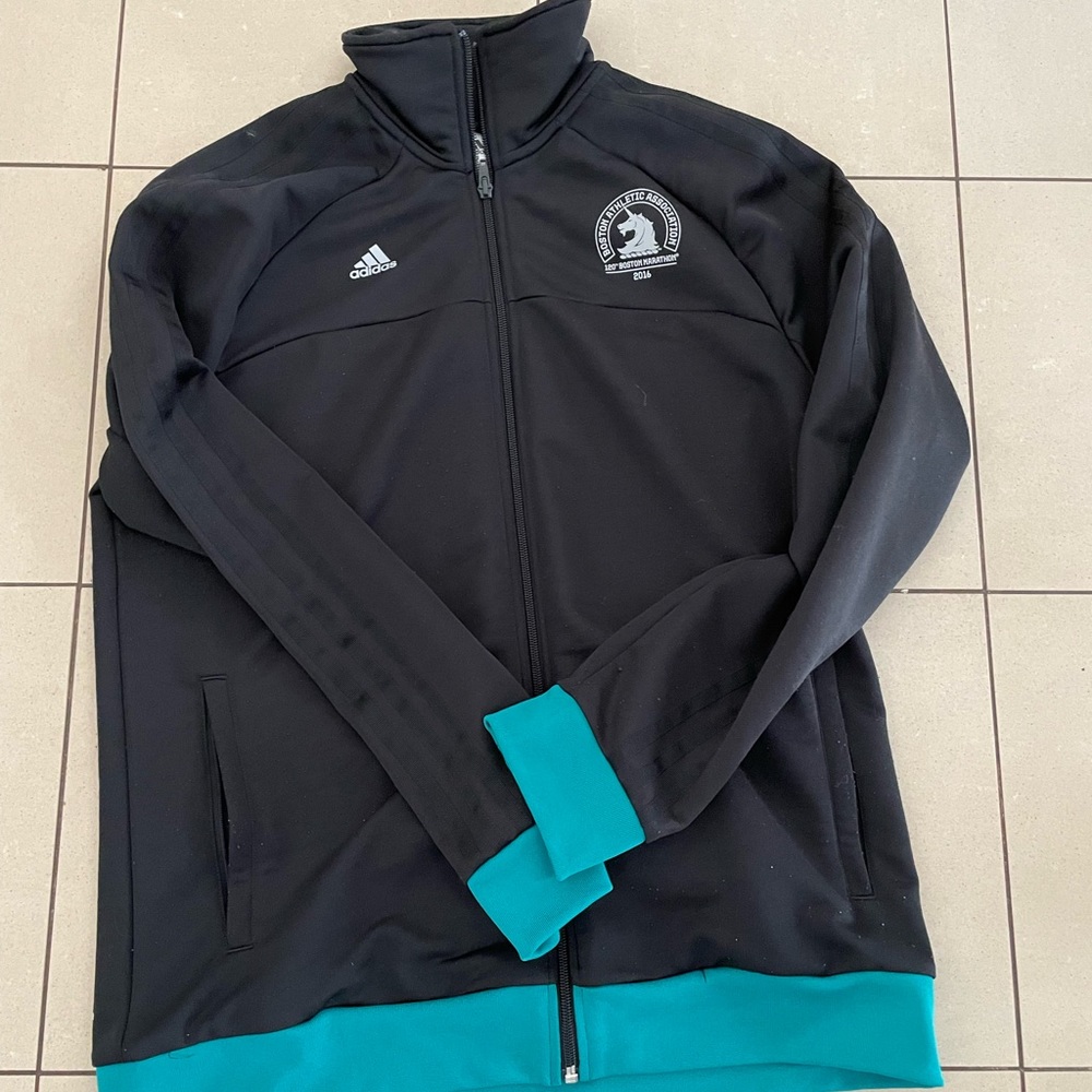 Adidas zip up Boston Marathon womens jacket